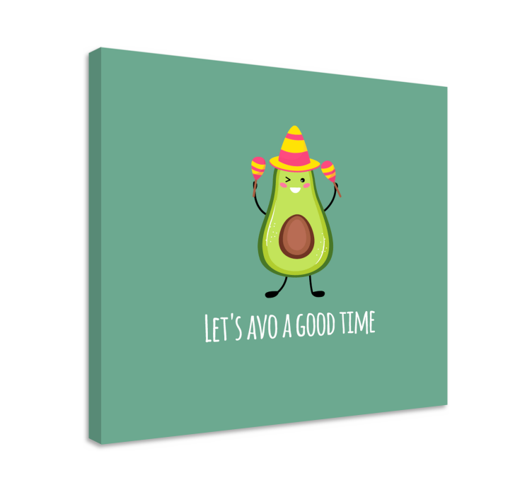 Quadro con testo divertiti con l'avocado - TenStickers