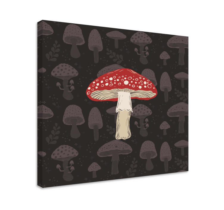 Quadri decorativi fungo agarico rosso - TenStickers