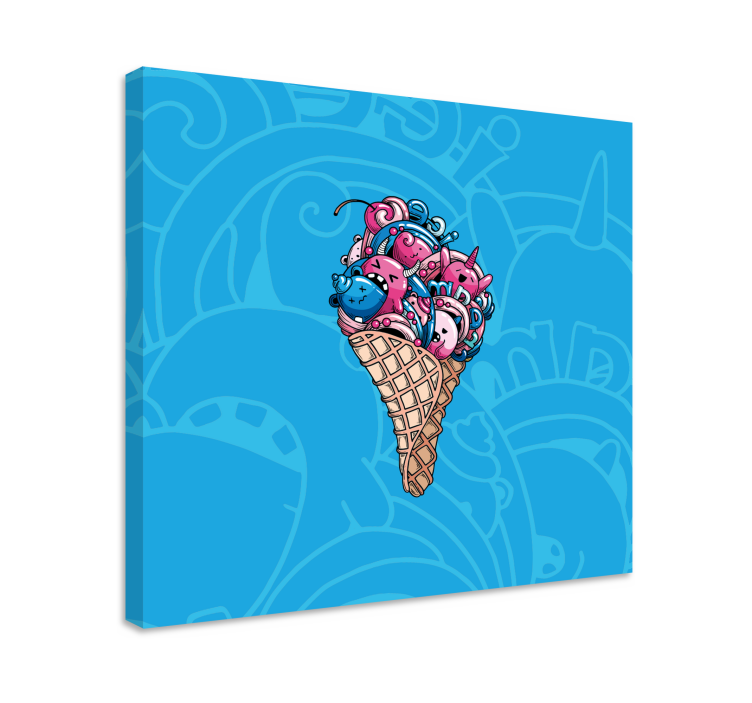 Quadro musicale gelato carino - TenStickers
