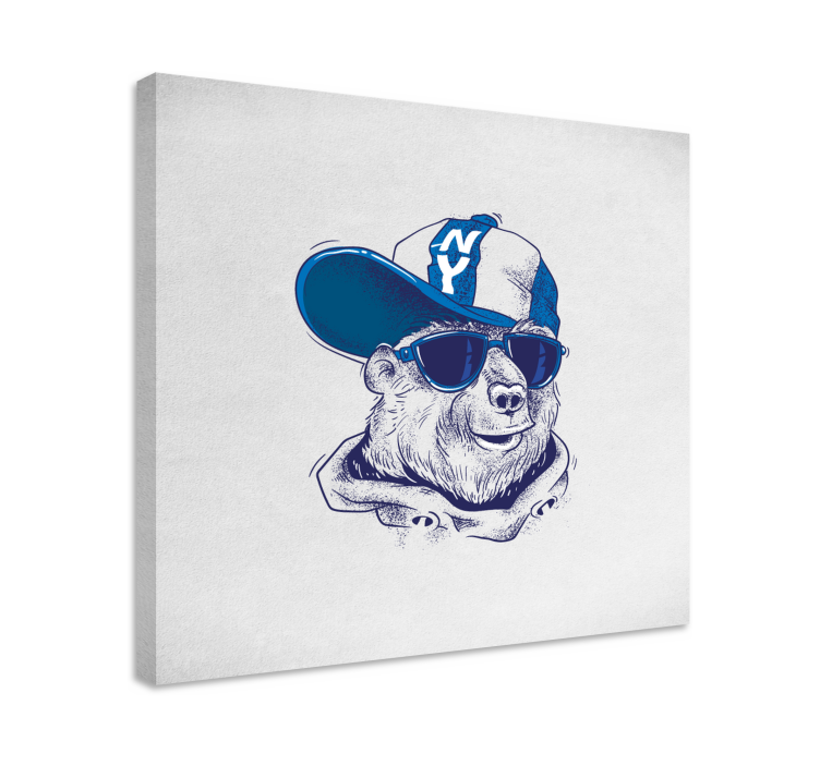 Quadro con animali e insetti stile orso cool - TenStickers