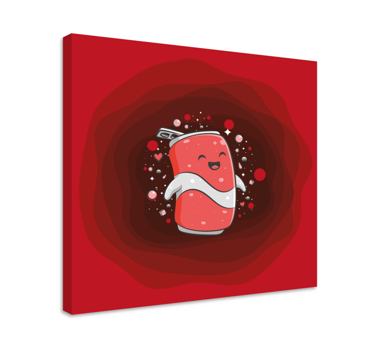 Quadro con testo personaggio soda felice - TenStickers