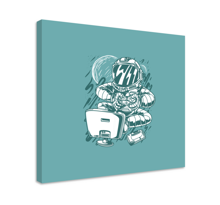 Quadro videogioco divertimento astronauta - TenStickers