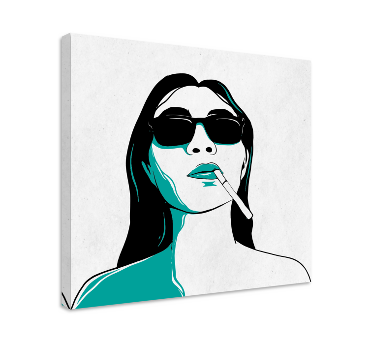 Quadri persona e personaggi donna chic che fuma - TenStickers