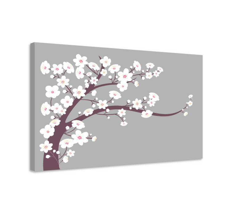 Dipinto fiori e piante stelo di fiori di sakura - TenStickers
