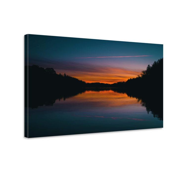 Quadro paesaggio riflesso di un tramonto serene - TenStickers