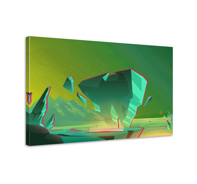 Quadro moderno elementi geometrici di paesaggio - TenStickers