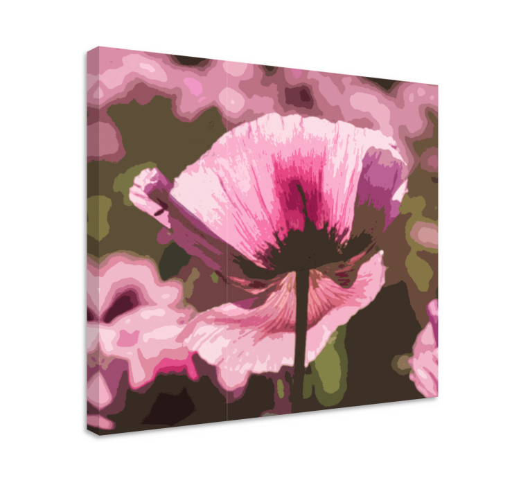 Dipinto fiori fiore astratto - TenStickers