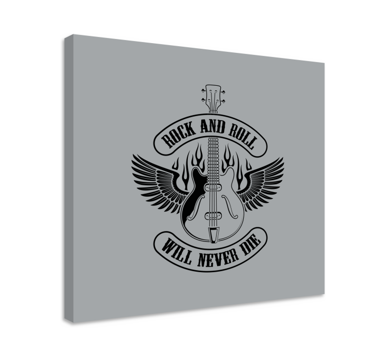 Quadro musicale chitarra con ali - TenStickers