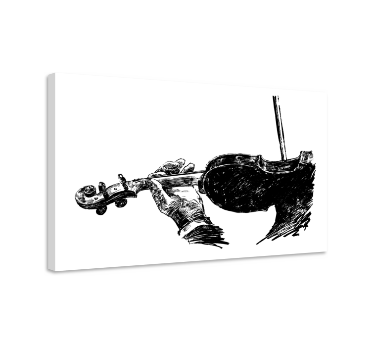 Quadro musicale violinista in azione - TenStickers