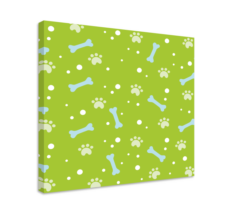 Dipinto cane motivo impronte di zampa - TenStickers