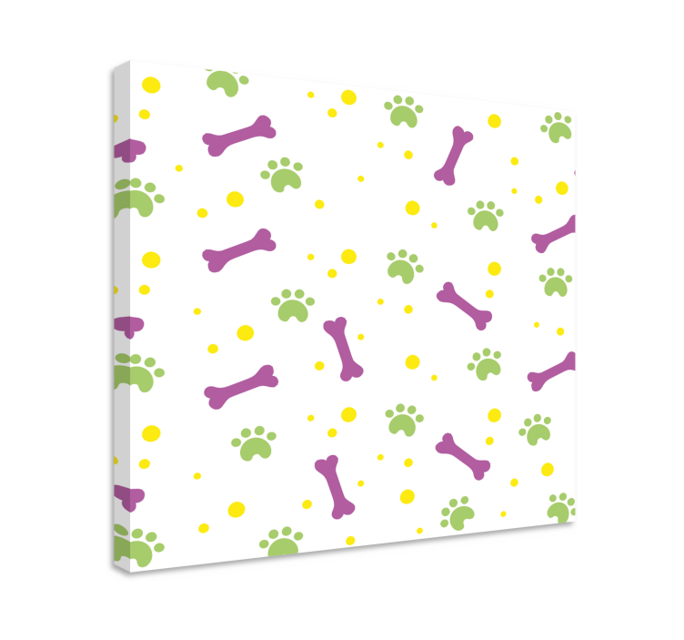 Dipinto cane impronte di zampa vibranti - TenStickers