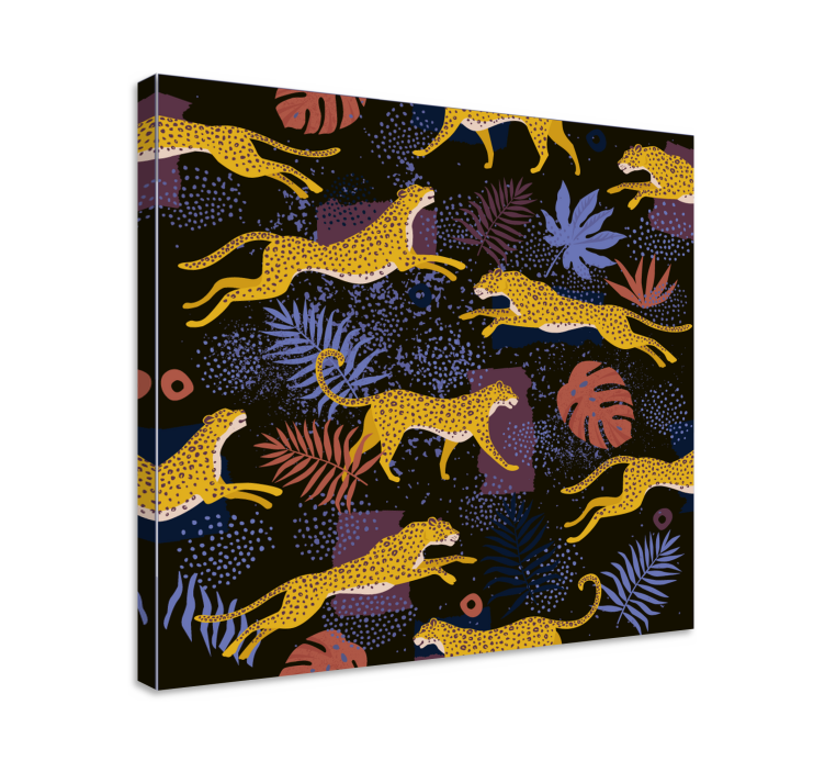 Dipinto cane cani gialli che saltano - TenStickers