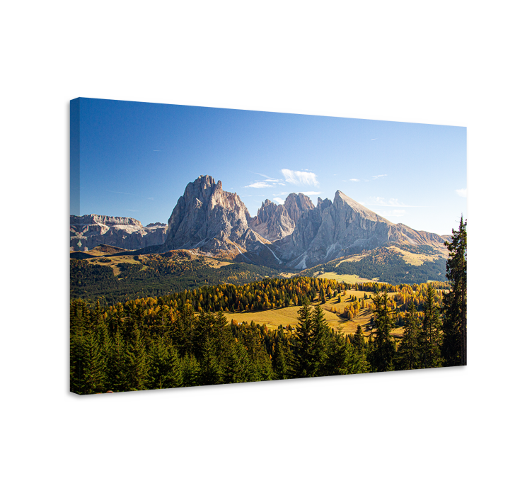 Quadro paesaggio vista delle grandi montagne - TenStickers