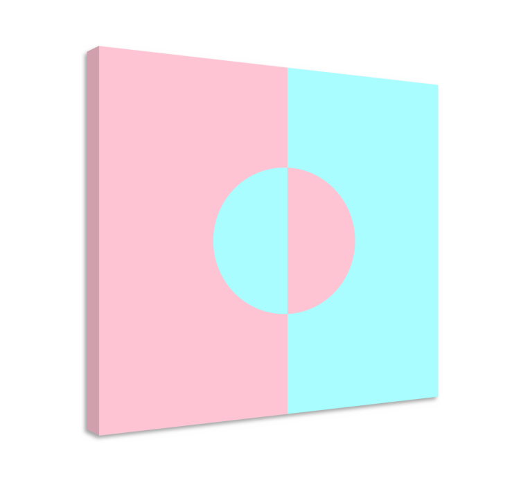 Dipinto geometrico cerchio e divisione - TenStickers