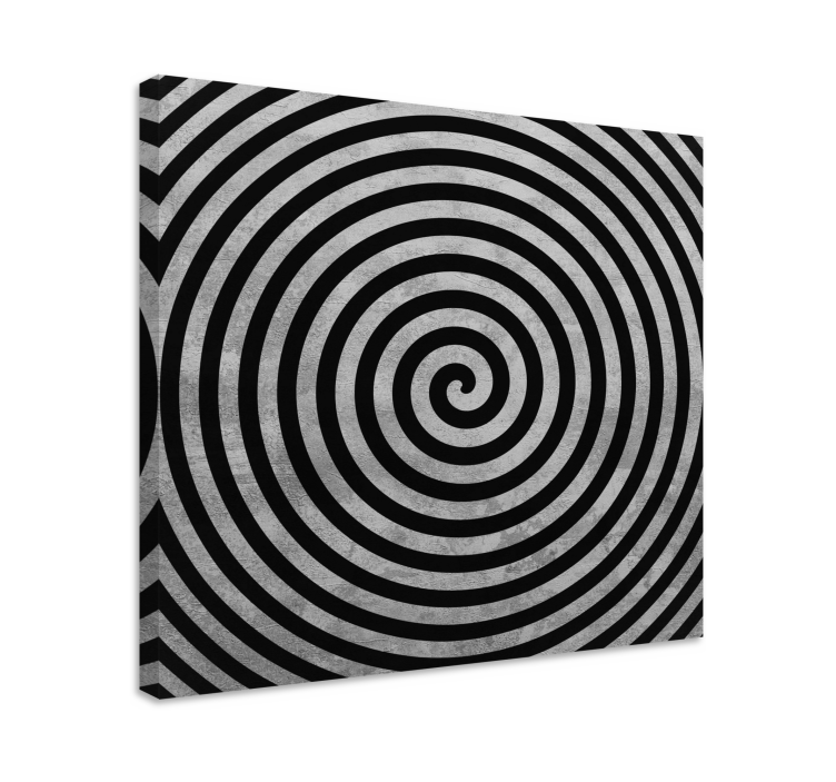 Quadro con vortice bianco e nero effetto 3d - TenStickers