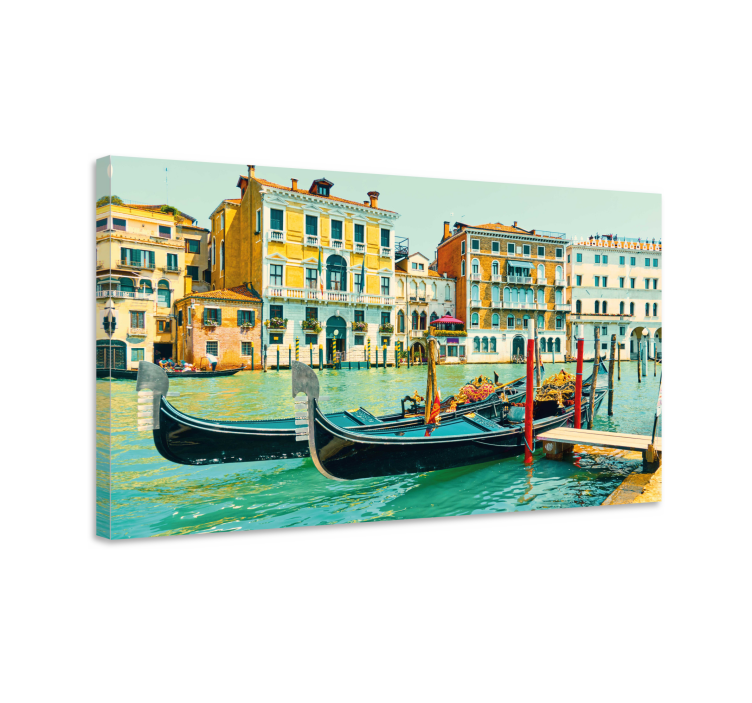 Quadro città e paesi gondole veneziane - TenStickers