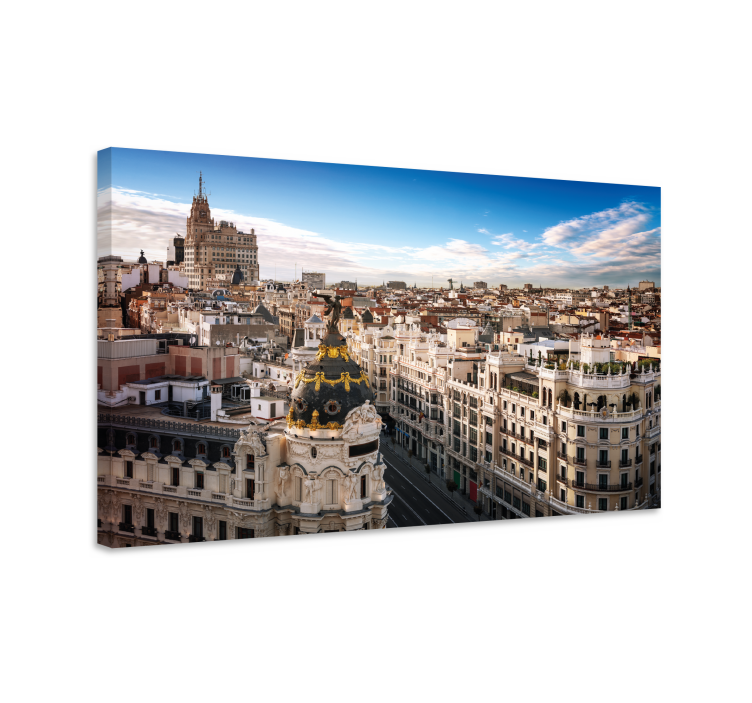 Quadro città e paesi vista skyline di madrid - TenStickers