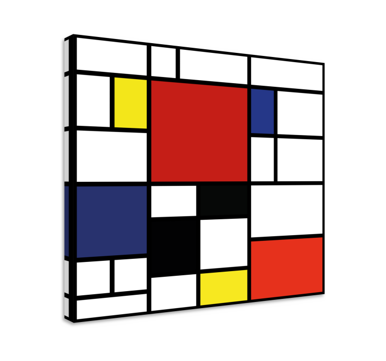 Quadro astratto blocchi di colore geometrici - TenStickers
