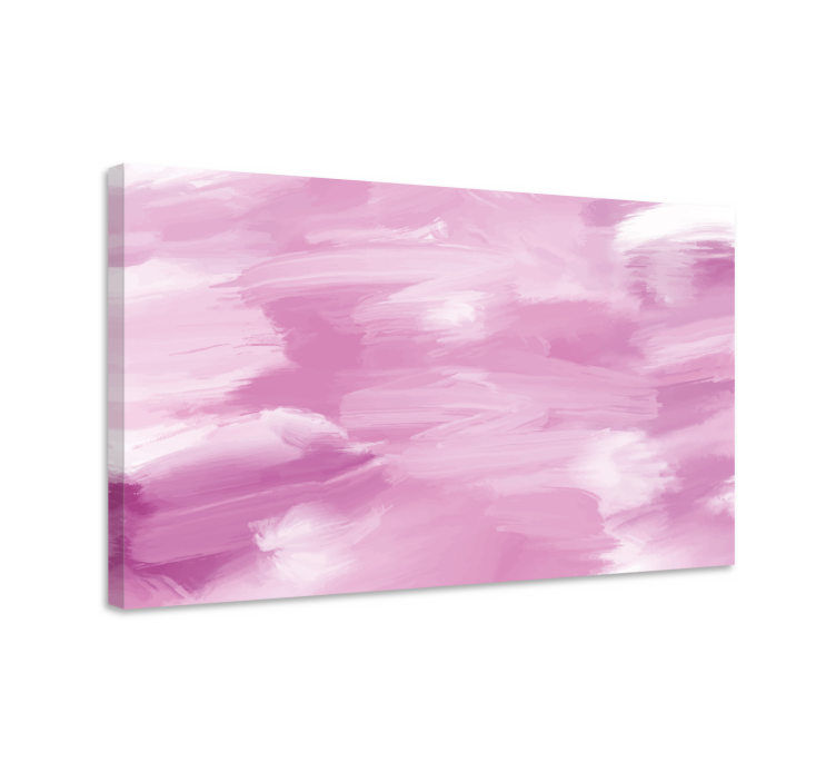 Quadro astratto pennellate rosa chiaro - TenStickers