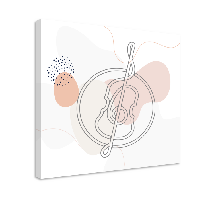 Quadro musicale contorno di strumenti musicali - TenStickers