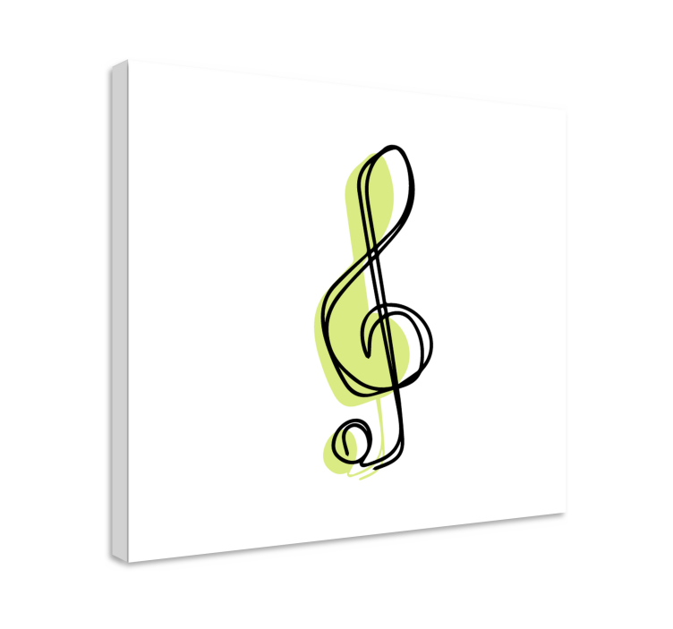 Quadro musicale contorno di chiave musicale - TenStickers
