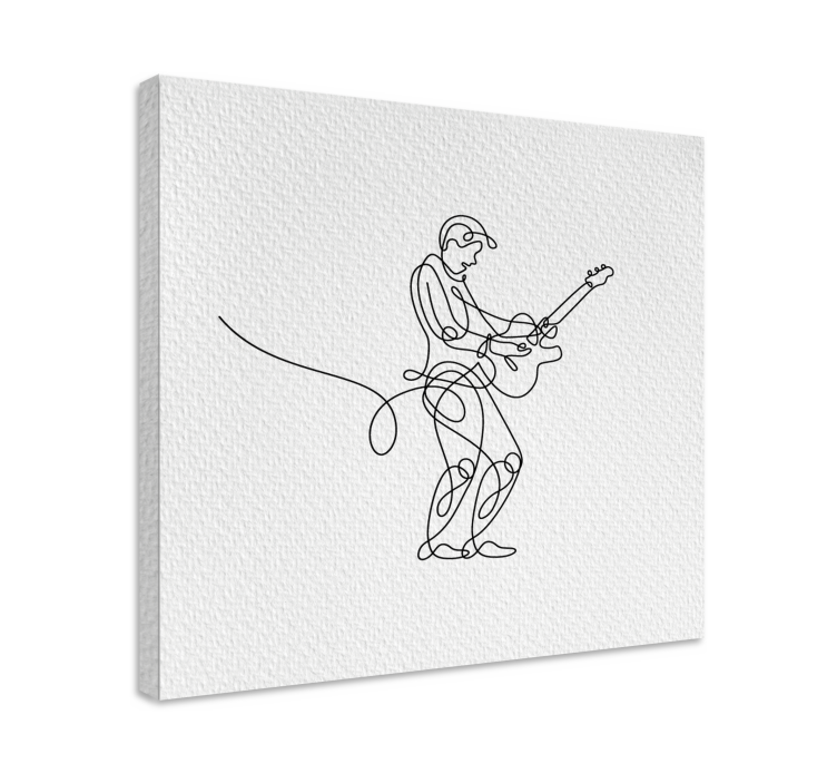 Quadro musicale musicista che suona la chitarra - TenStickers
