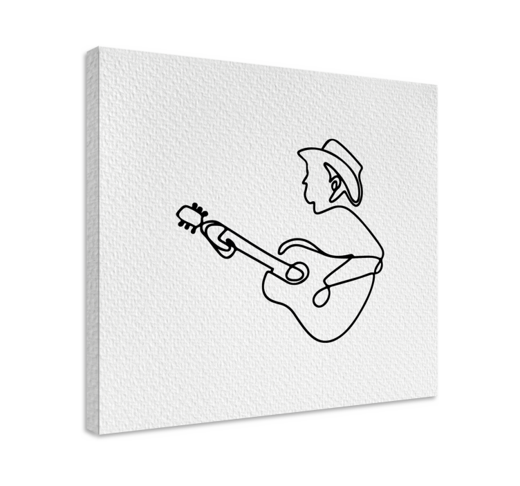 Quadro musicale cowboy che suona la chitarra - TenStickers
