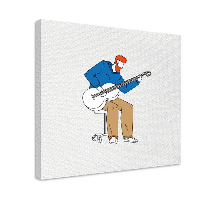 Quadro musicale chitarrista che suona musica - TenStickers
