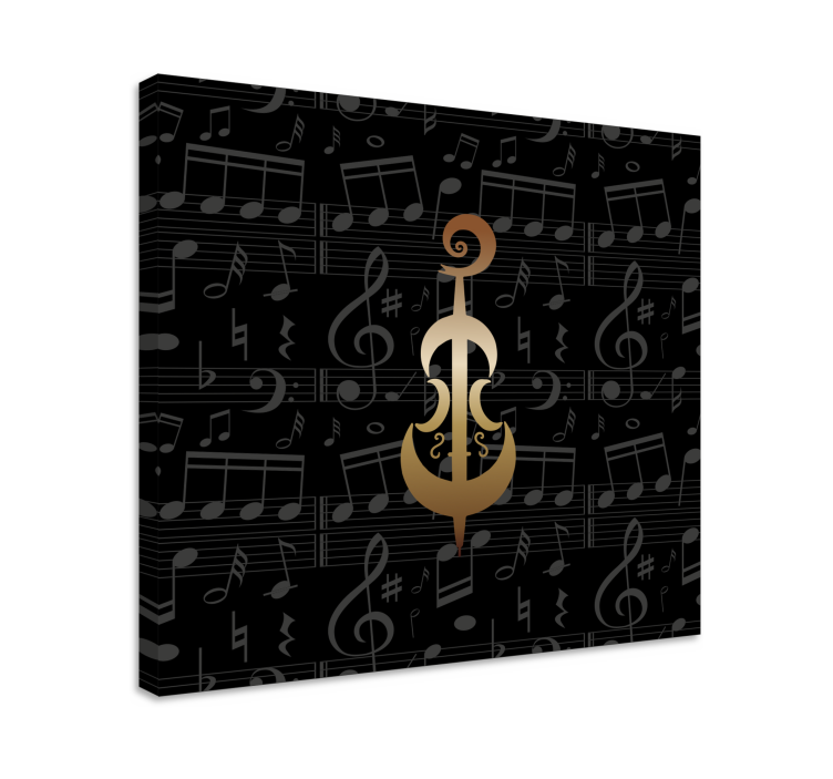 Quadro musicale simbolo musicale elegante - TenStickers