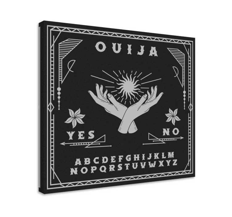 Quadro per casa Tavola ouija in bianco e nero - TenStickers