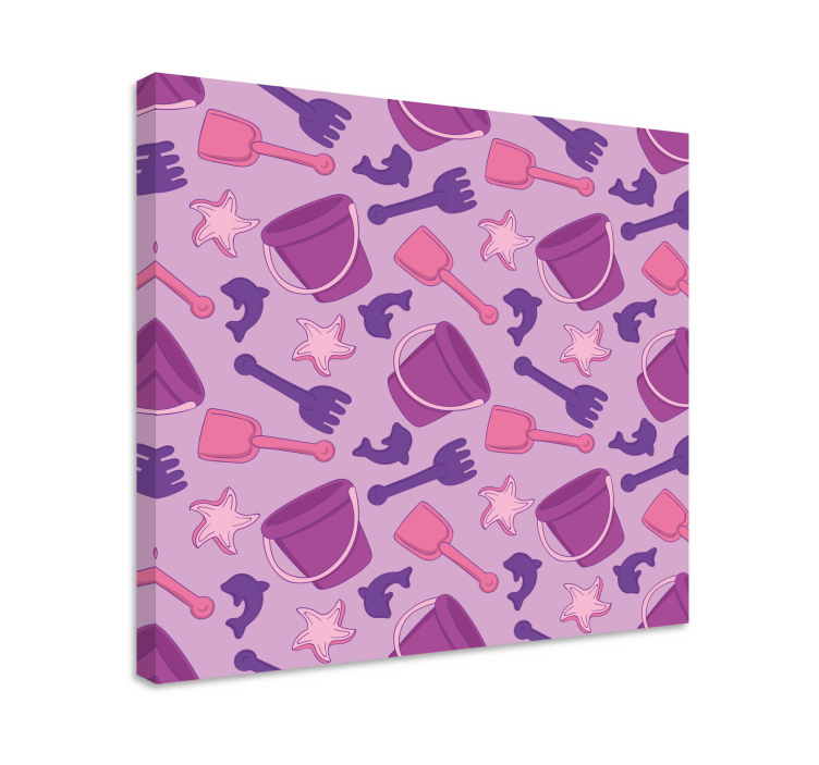 Quadro per bambini con motivo giocattoli da spiaggia - TenStickers