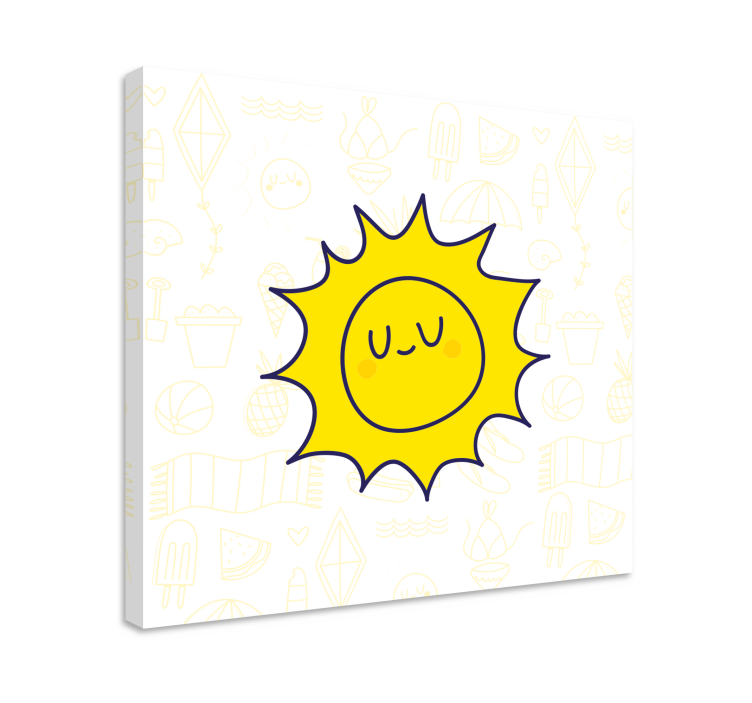 Quadri sportivi faccia solare e sorridente - TenStickers