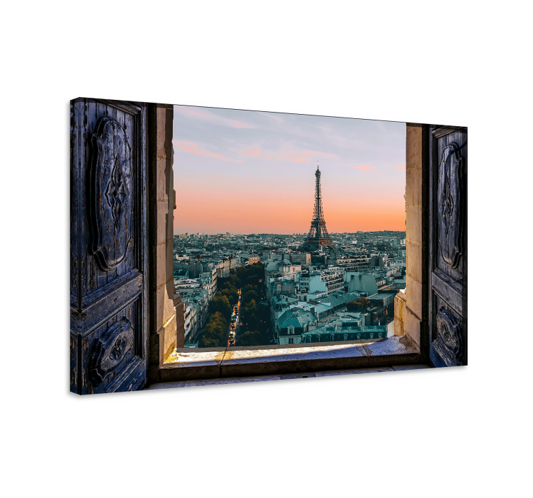 Quadro città e paesi vista torre eiffel - TenStickers