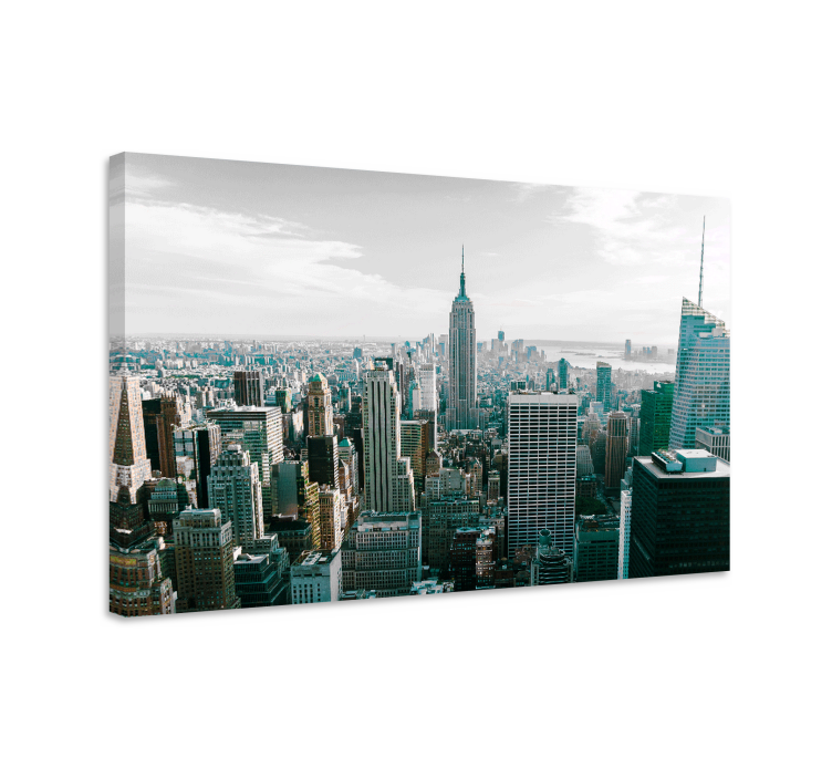 Quadro città e paesi vista sullo skyline di new york - TenStickers
