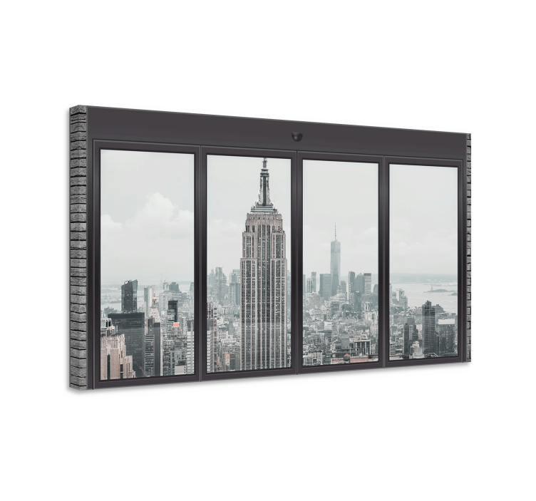 Quadro città e paesi vista dall'empire state - TenStickers