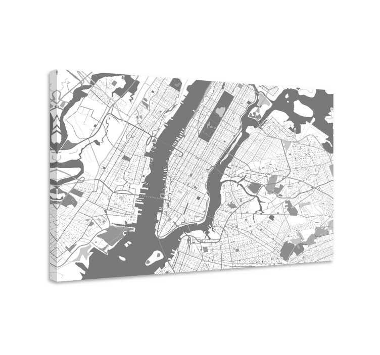 Quadro città e paesi mappa di manhattan - TenStickers