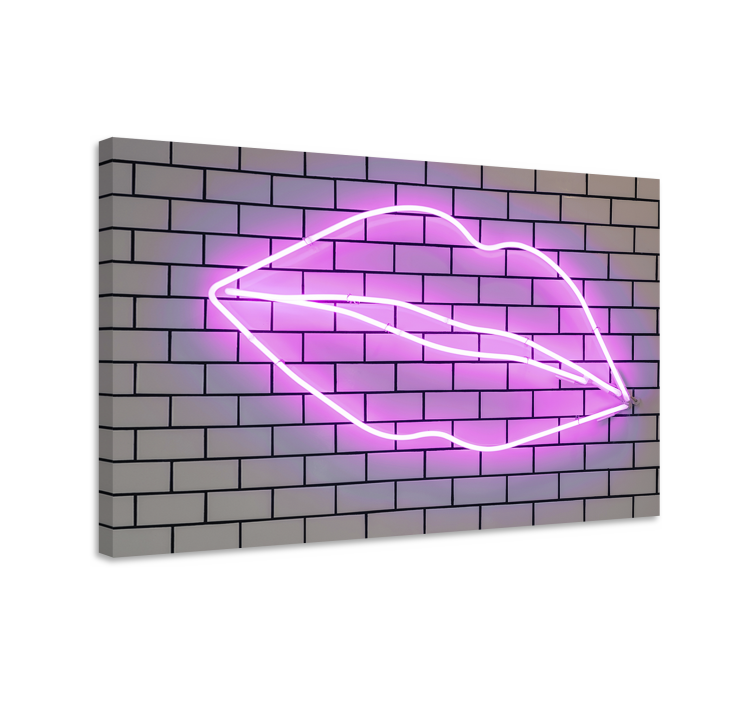 Dipinto motivazionale insegna neon bacio - TenStickers