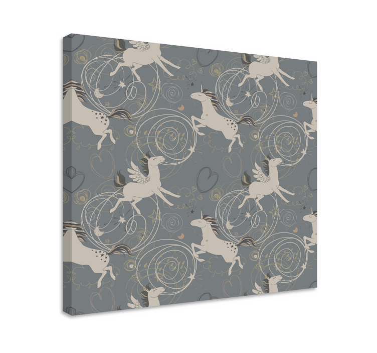 Quadro unicorno creature magiche alate - TenStickers