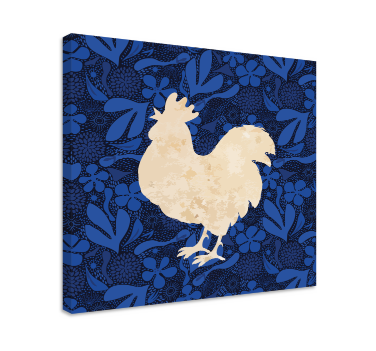 Quadro con animali e insetti silhouette di gallina - TenStickers