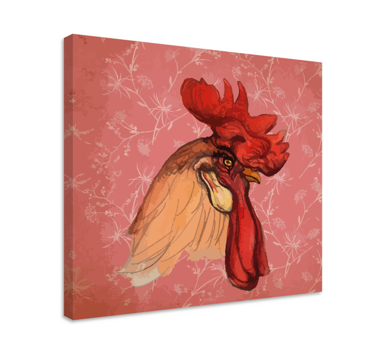 Dipinto cane illustrazione gallo - TenStickers