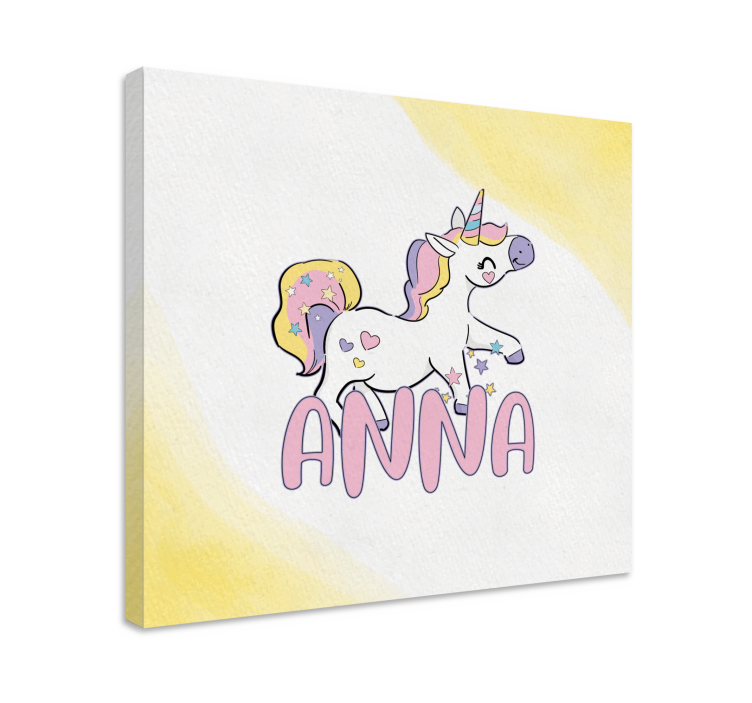 Quadro unicorno personaggio unicorno felice - TenStickers