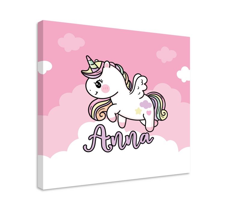 Quadro unicorno fantasia di unicorno carino - TenStickers