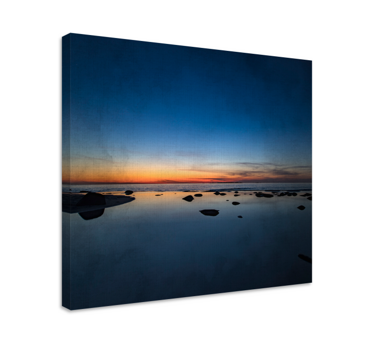 Quadro paesaggio mare calmo al tramonto - TenStickers