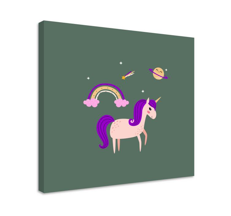 Quadro unicorno avventura da sogno con unicorno - TenStickers