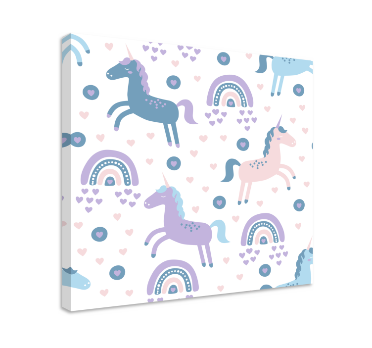 Quadro con cervo motivi di unicorni giocosi - TenStickers