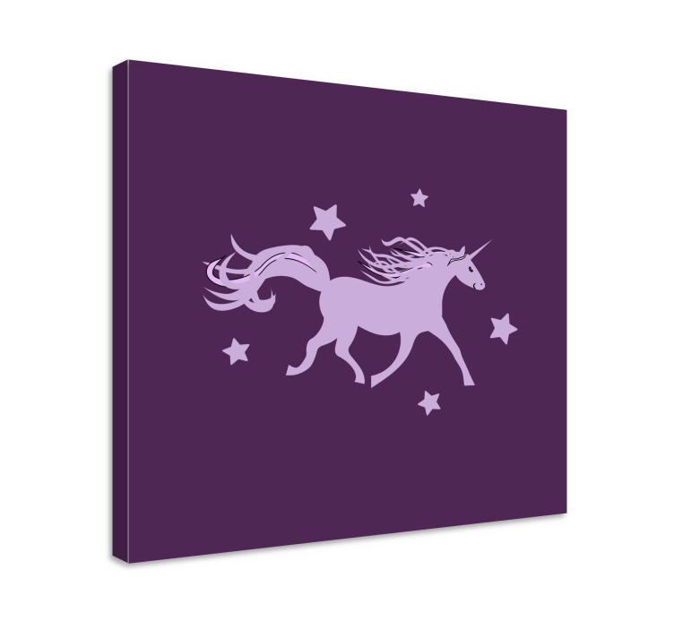 Quadro unicorno silhouette maestosa - TenStickers