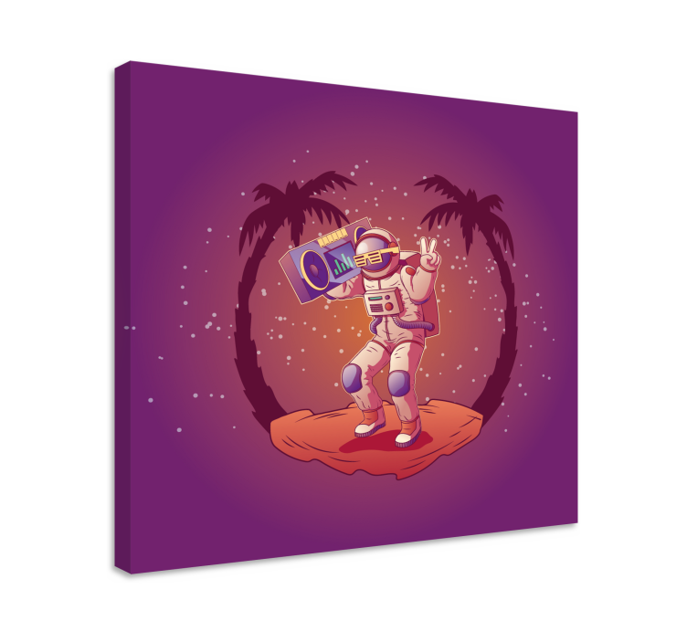 Quadro videogioco astronauta danza - TenStickers
