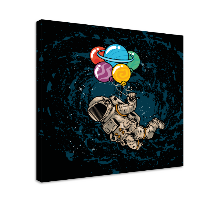 Quadro videogioco astronauta con palloncini - TenStickers