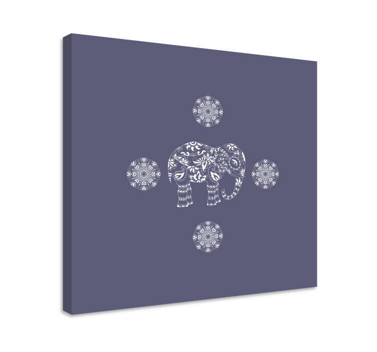 Quadro con elefanti motivo decorativo elefante - TenStickers
