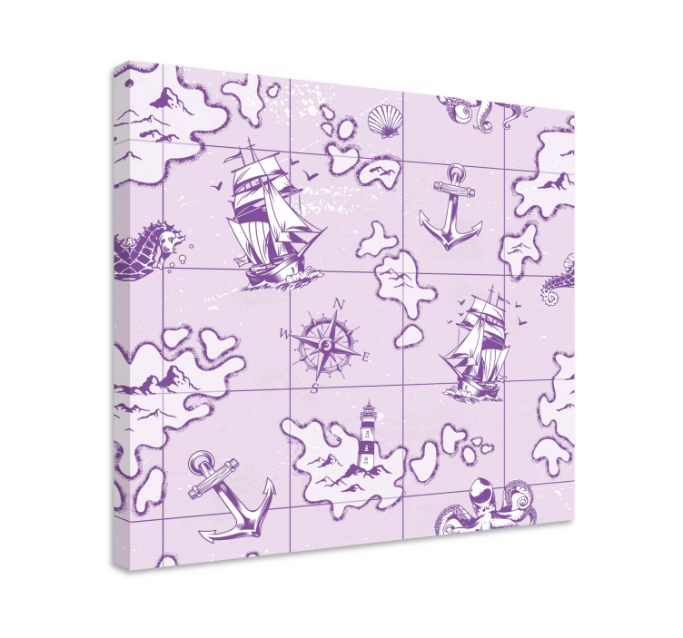 Dipinto marinaio bussola nautica vintage - TenStickers